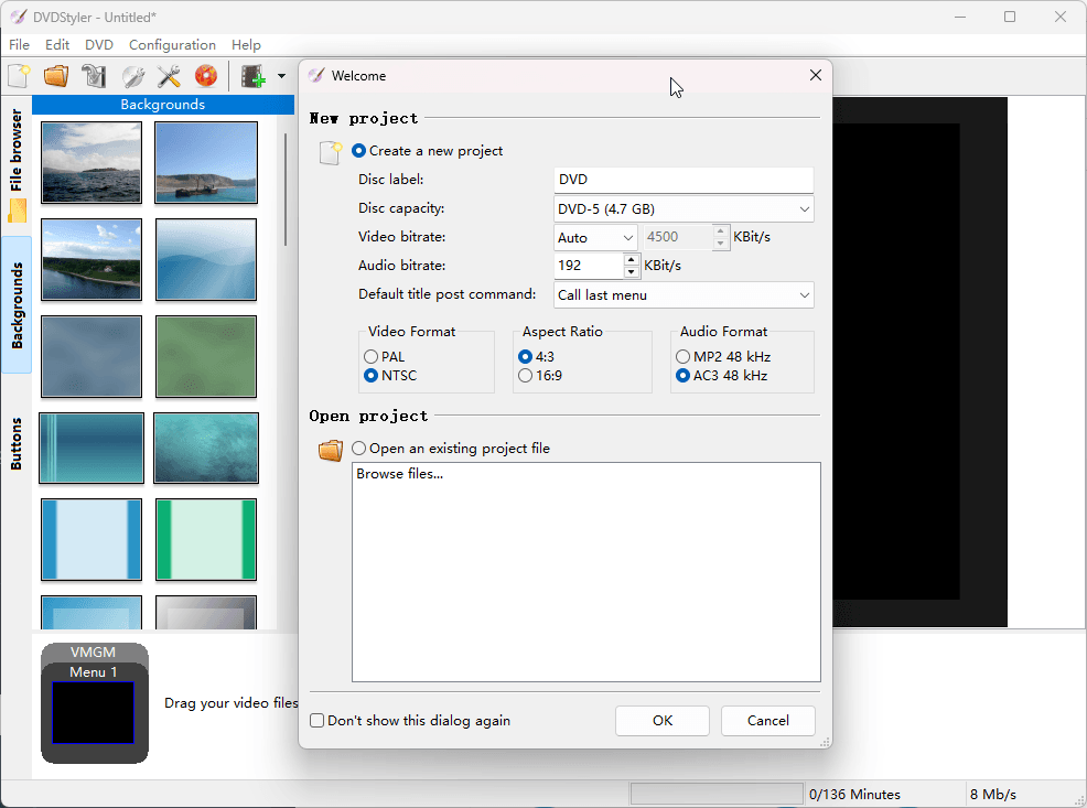 DVDStyler User Interface